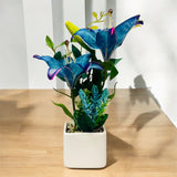 Blue Leaf Flower Pot for Home
