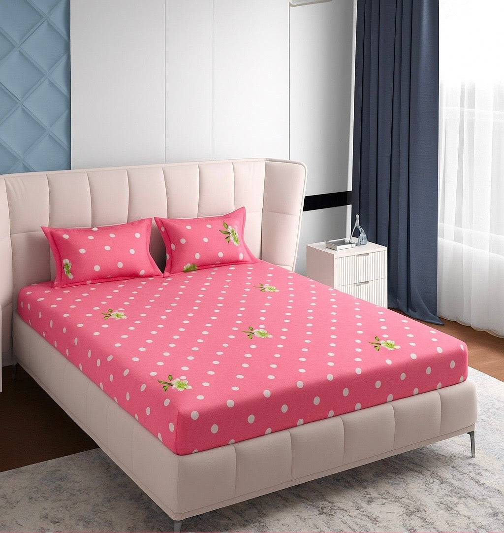 Cherry Blossom Polka Bedsheet