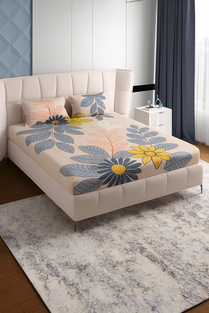 FloraDreams Cotton Bedsheet