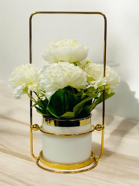 Gold Spoon Flower Pot for Home