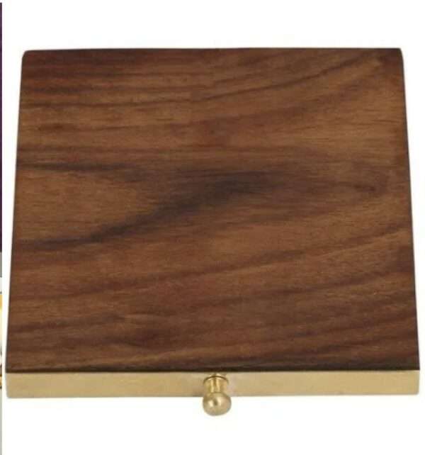 Decstor Round Wood Coaster Set (Pack of 6) - Image 4