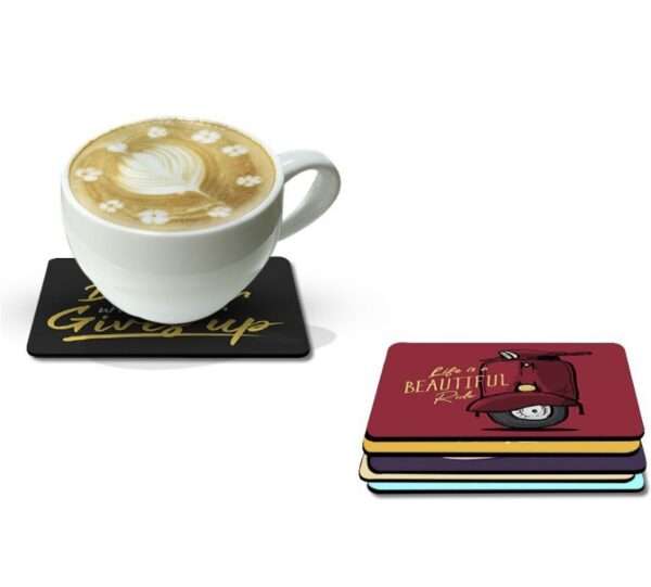 Art Vibes Square Wood Coaster (Pack of 6) - Image 2