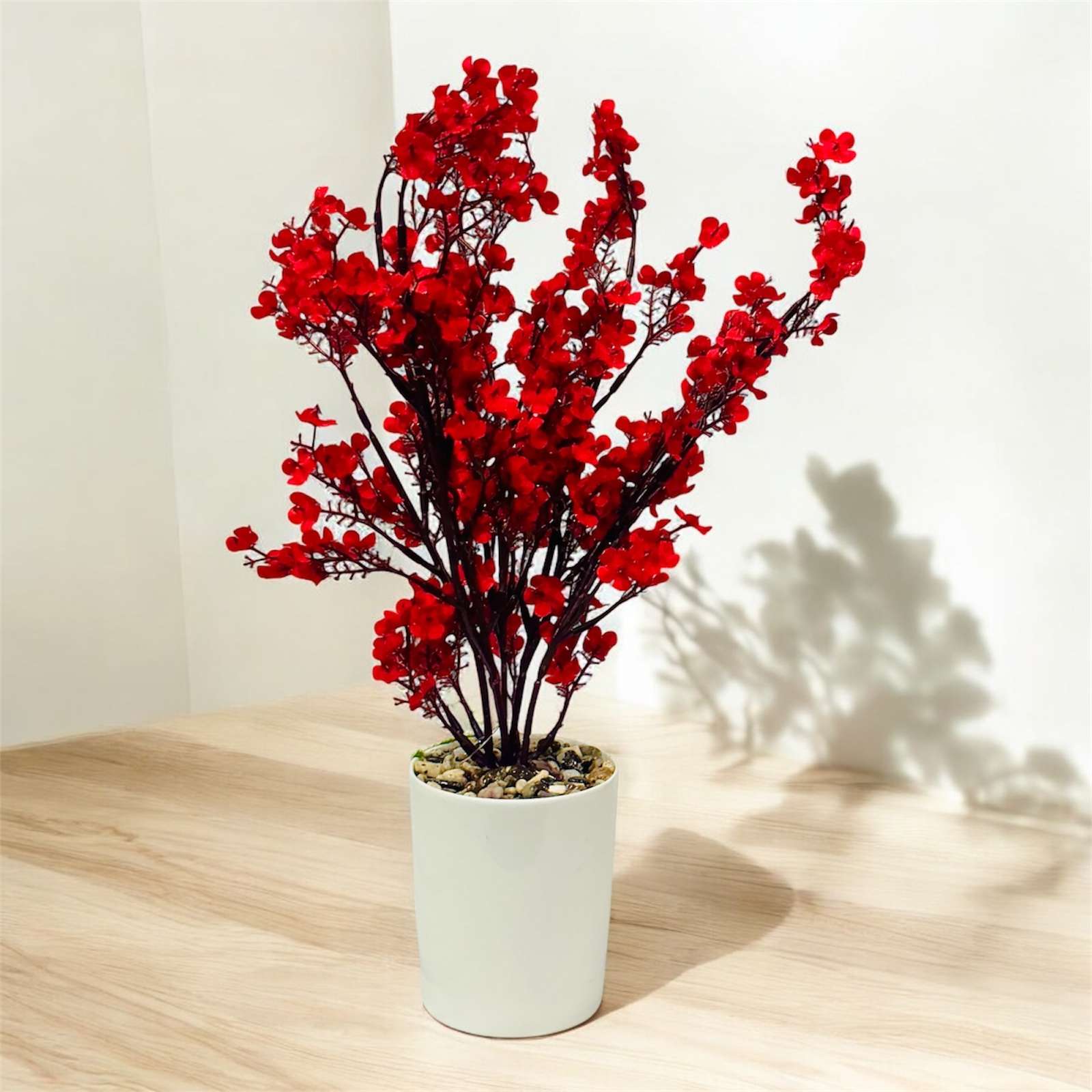 TIED Baker Red Leaf Flower Pot for Home