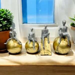 Set of 4 Sitting Human on Ball of Power for Home