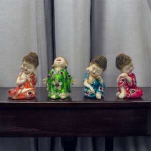 Set of 4 Monk Buddha for Home