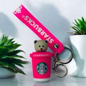 Starbucks-themed keychain