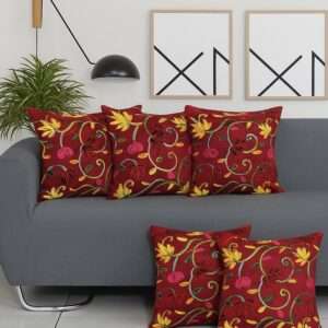 Crimson Garden Cushion Cover 16 X 16