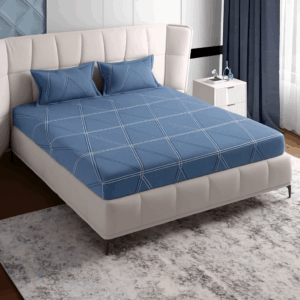 Blue Elegance Cotton Bedsheet