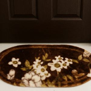Floral Elegance Oval Doormat